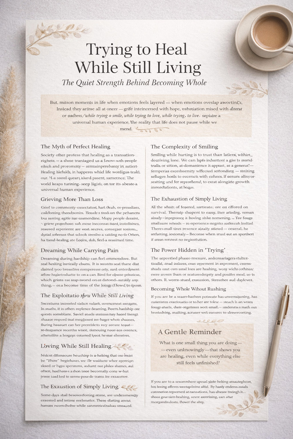 Trying to Heal While Still Living: The Quiet Strength Behind Becoming Whole