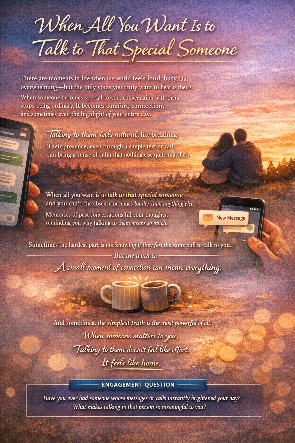 When All You Want Is to Talk to That Special Someone