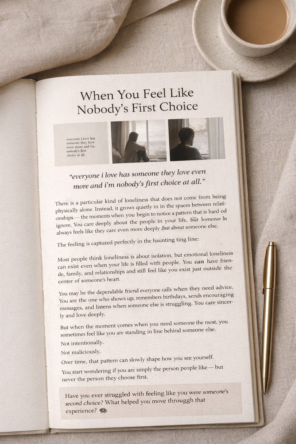 When You Feel Like Nobody’s First Choice