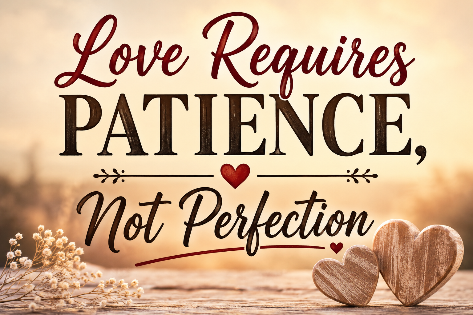 Love Requires Patience, Not Perfection