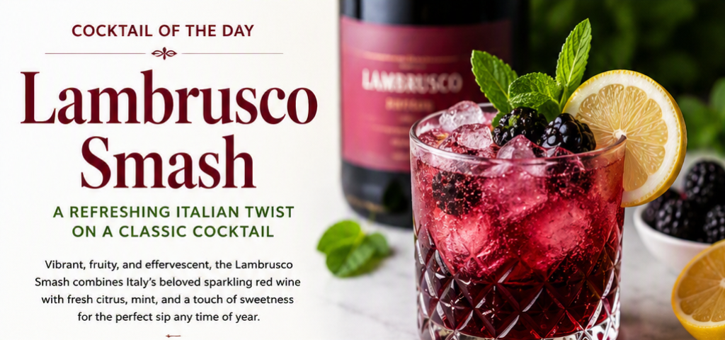 Cocktail of the Day: Lambrusco Smash