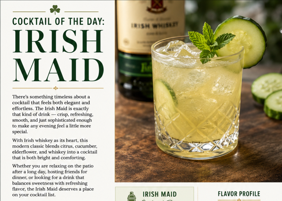 Cocktail of the Day: Irish Maid
