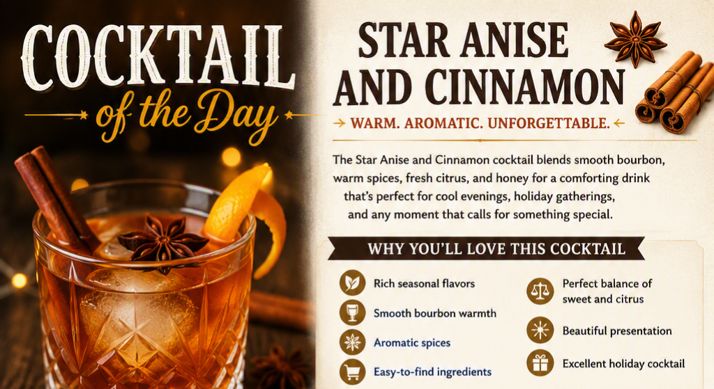 Cocktail of the Day: Star Anise and Cinnamon
