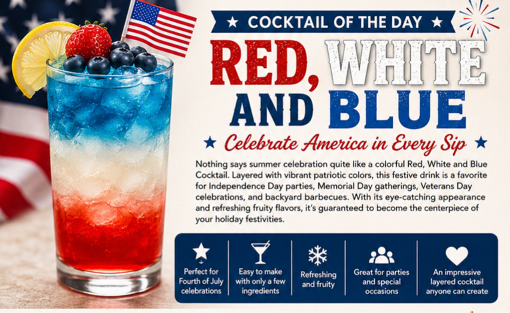Cocktail of the Day: Red, White and Blue