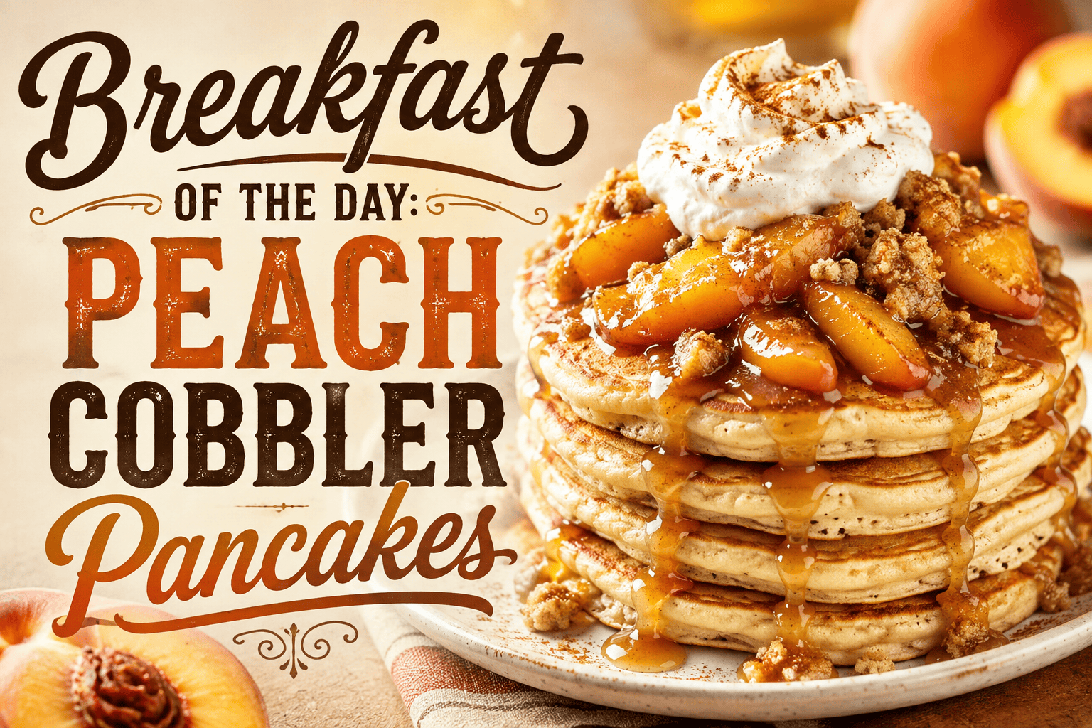 Breakfast of the Day: Peach Cobbler Pancakes 1 e9f23463 b074 4b5b 8d15 31a4657d35fe