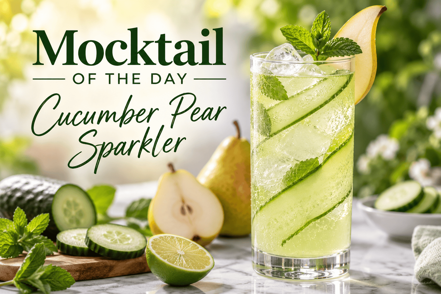 Mocktail of the Day: Cucumber Pear Sparkler 1 0f26f78a cdf6 4cfd a50c cd8b59840ceb