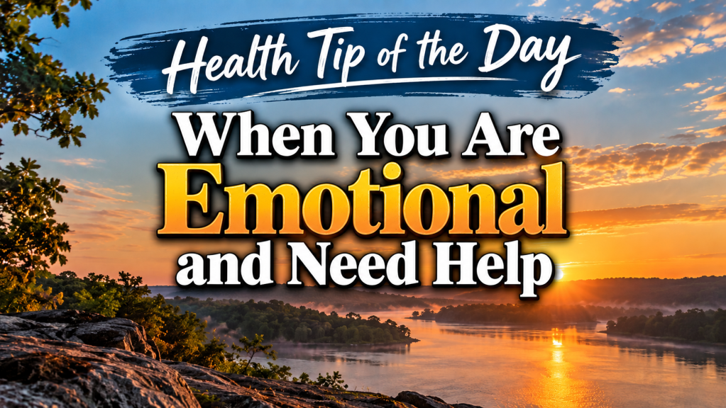 Health Tip of the Day: When You Are Emotional and Need Help