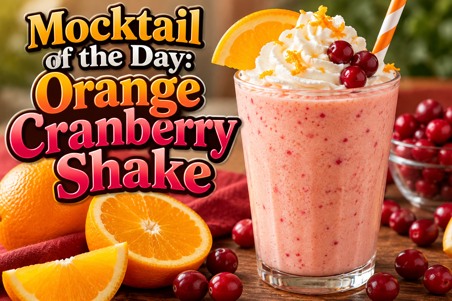 Orange Cranberry Shake – A Creamy, Refreshing Drink Bursting with Fruity Flavor