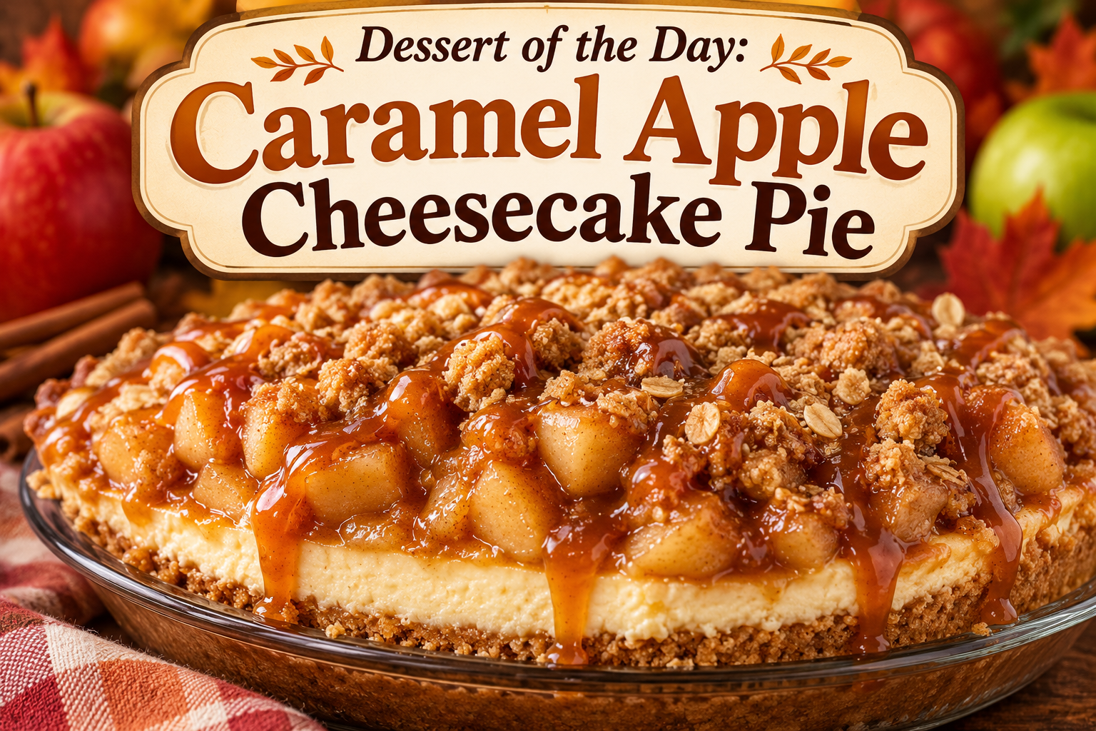 Caramel Apple Cheesecake Pie – The Perfect Fall Dessert