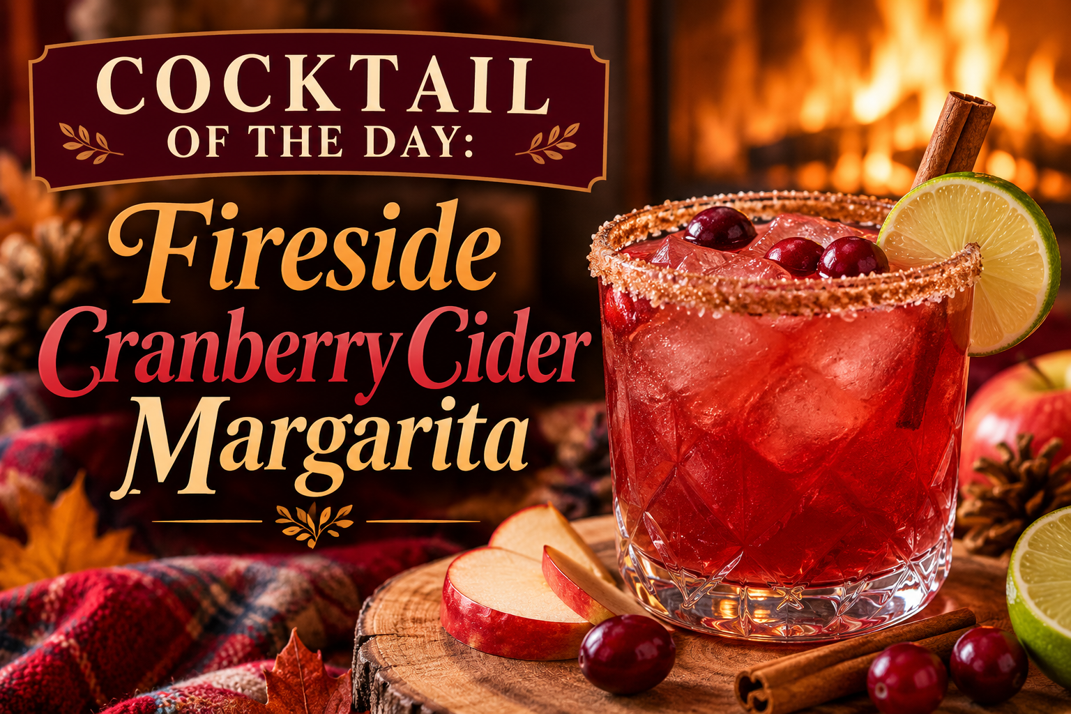 Cocktail of the Day: Fireside Cranberry Cider Margarita 4 Cocktail of the Day: Fireside Cranberry Cider Margarita