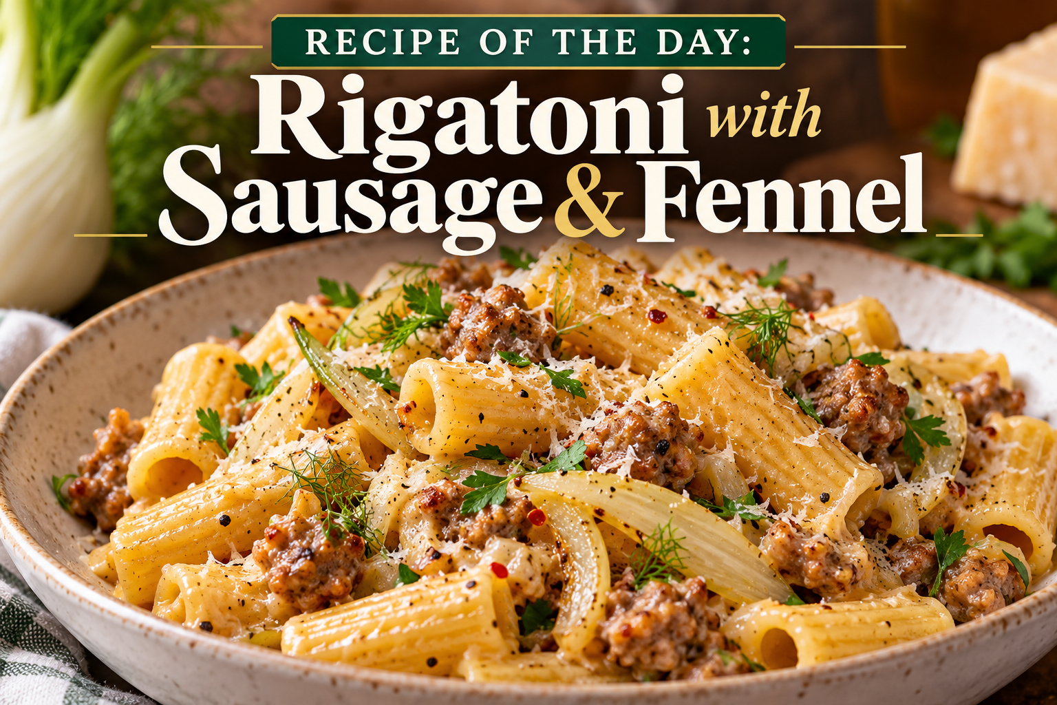 Rigatoni with Sausage & Fennel – A Hearty, Flavorful Italian Pasta Dinner