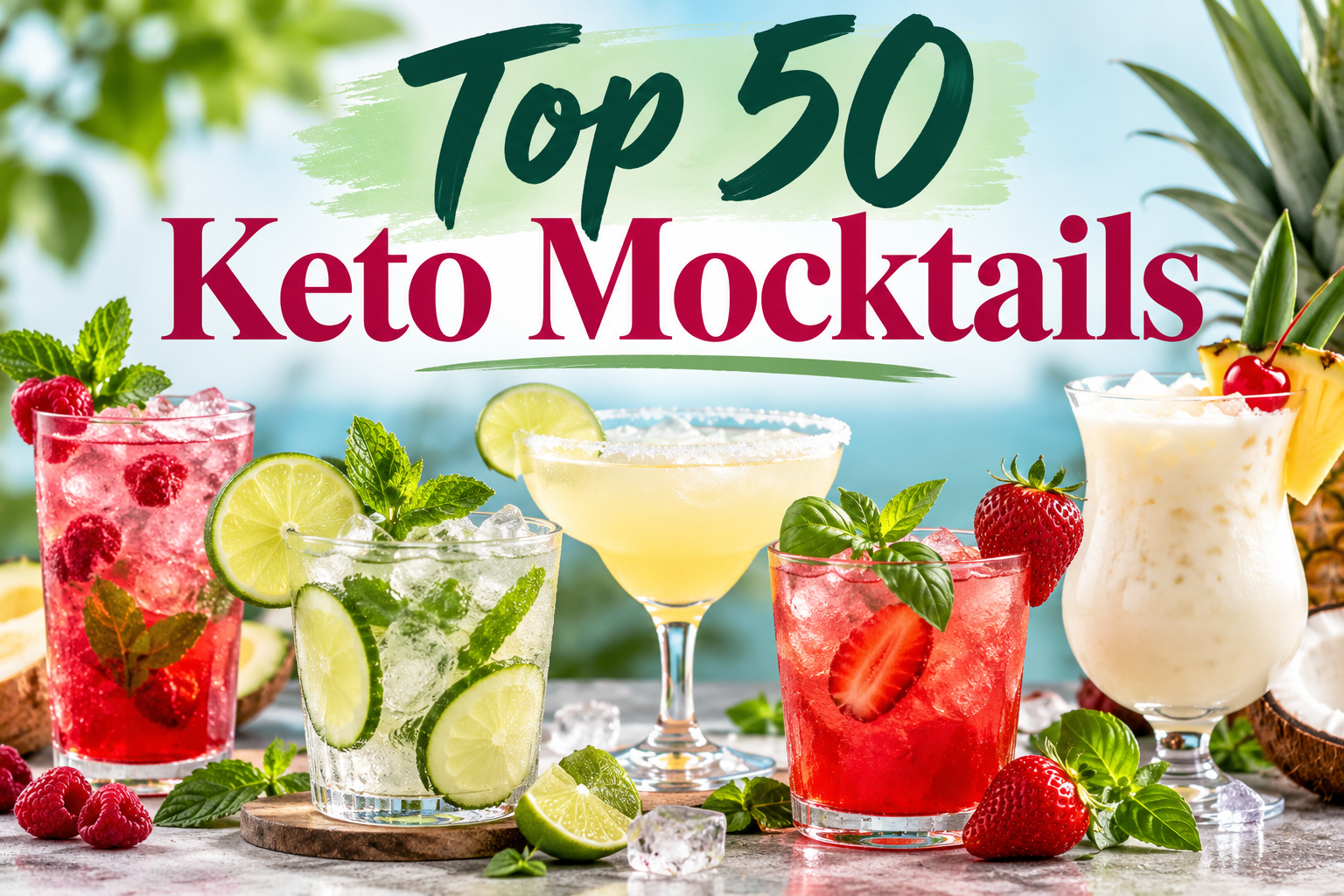 Top 50 Keto Mocktails: Delicious Low-Carb, Sugar-Free Drinks for Every Occasion