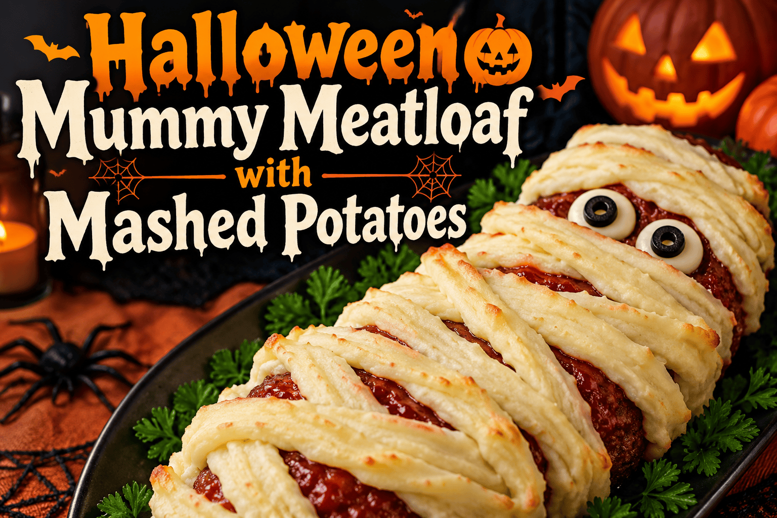 Halloween Mummy Meatloaf with Mashed Potatoes: A Spooky and Delicious Family Dinner