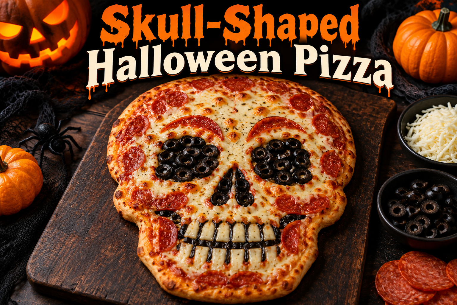 Skull-Shaped Halloween Pizza: A Spooky and Delicious Recipe for Halloween