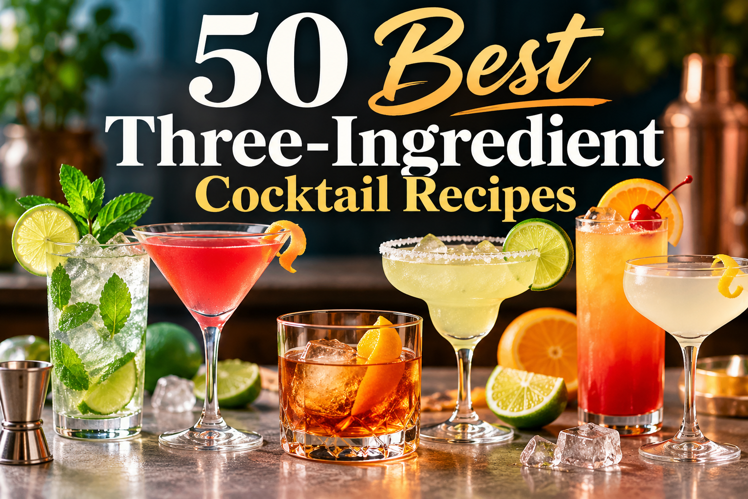 50 Best Three-Ingredient Cocktail Recipes