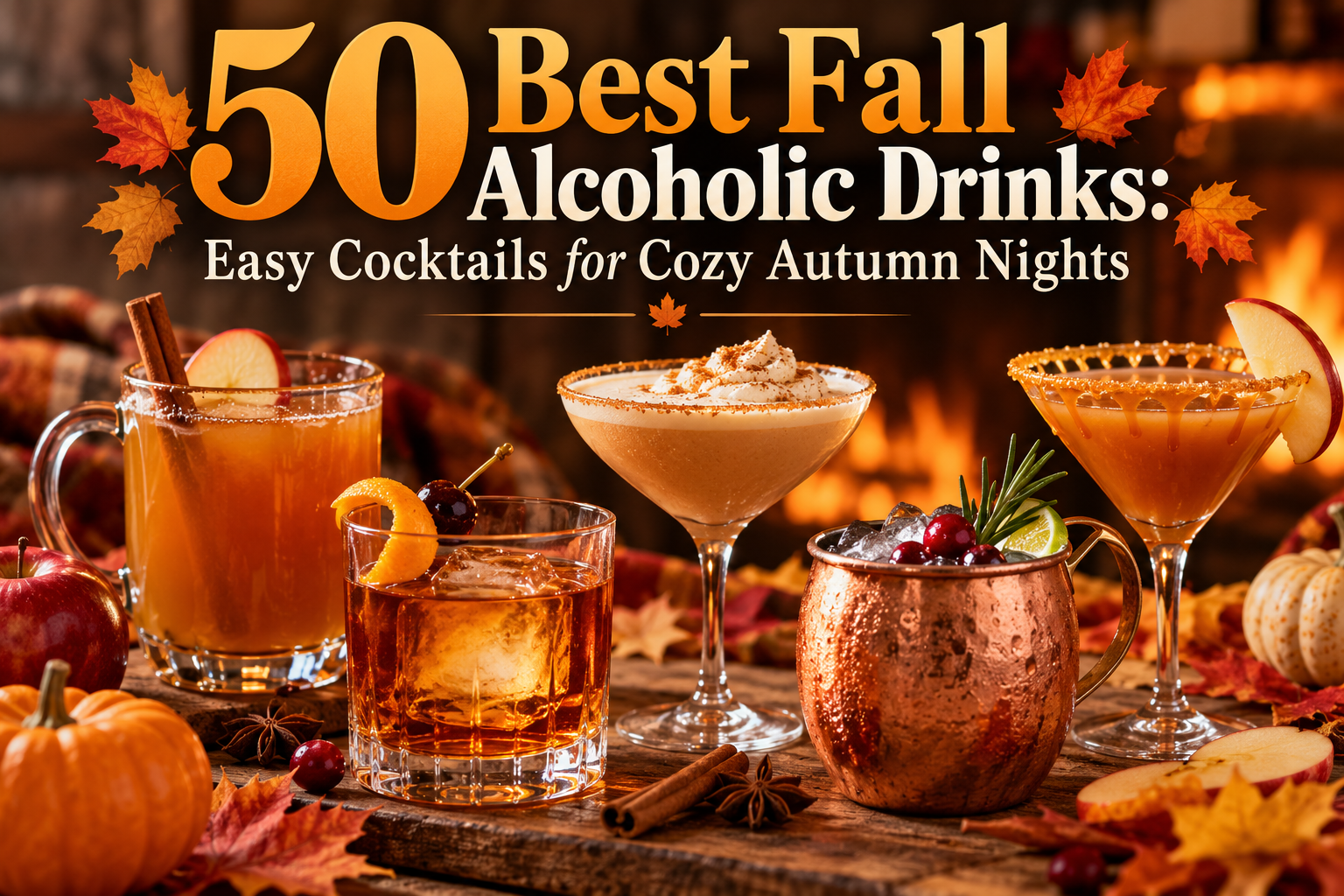 50 Best Fall Alcoholic Drinks: Easy Cocktails for Cozy Autumn Nights