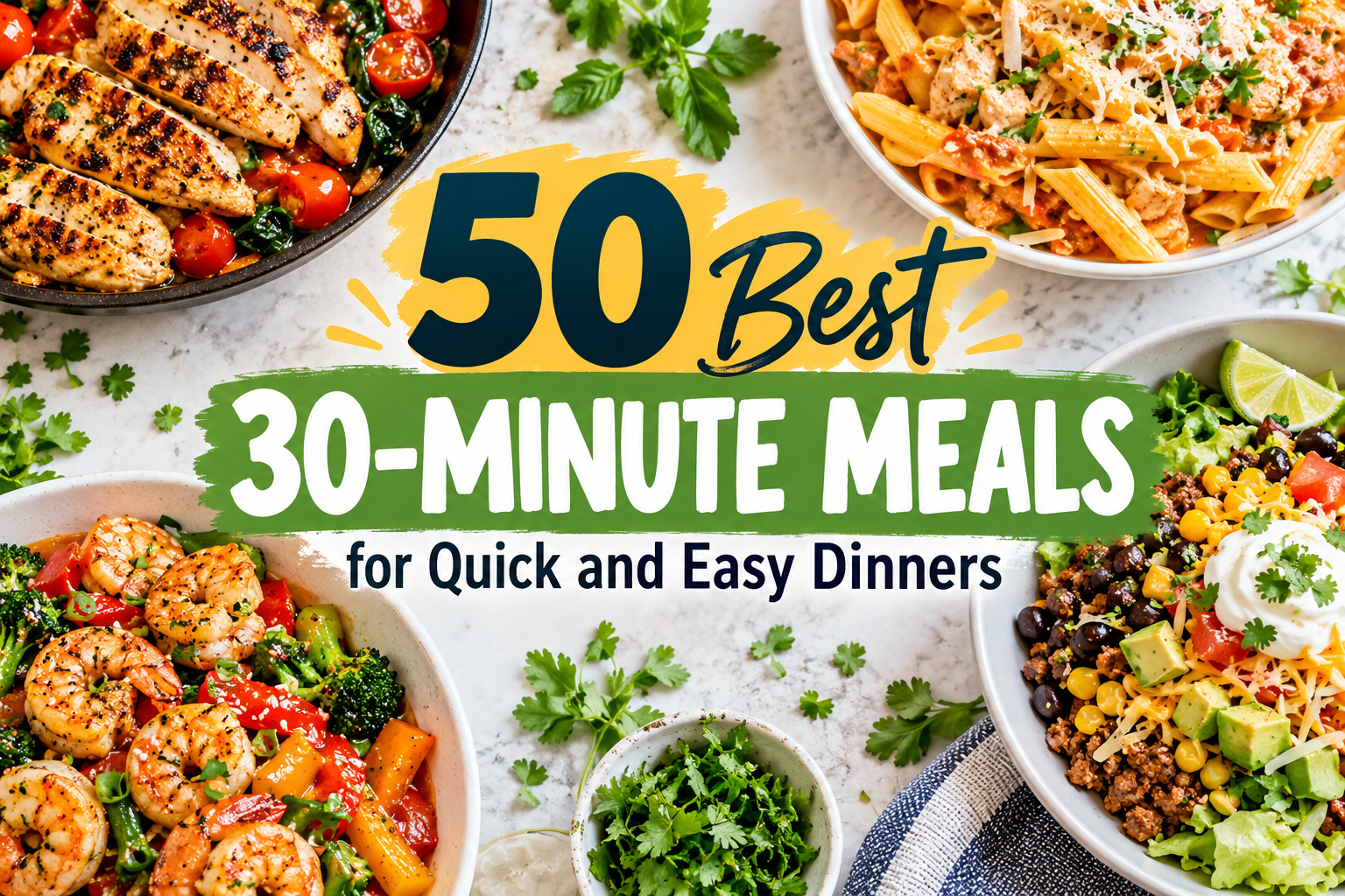 50 Best 30-Minute Meals for Quick and Easy Dinners