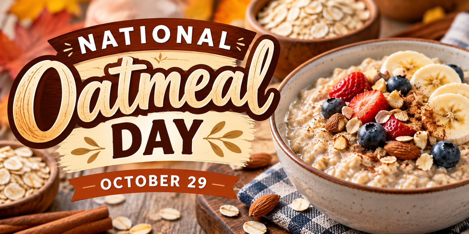 National Oatmeal Day – October 29: Celebrating a Healthy, Hearty, and Delicious Breakfast Favorite
