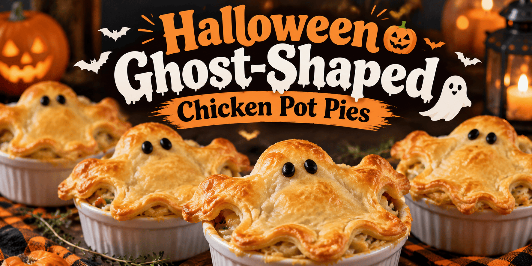 Halloween Ghost-Shaped Chicken Pot Pies: A Spooky and Delicious Dinner Recipe