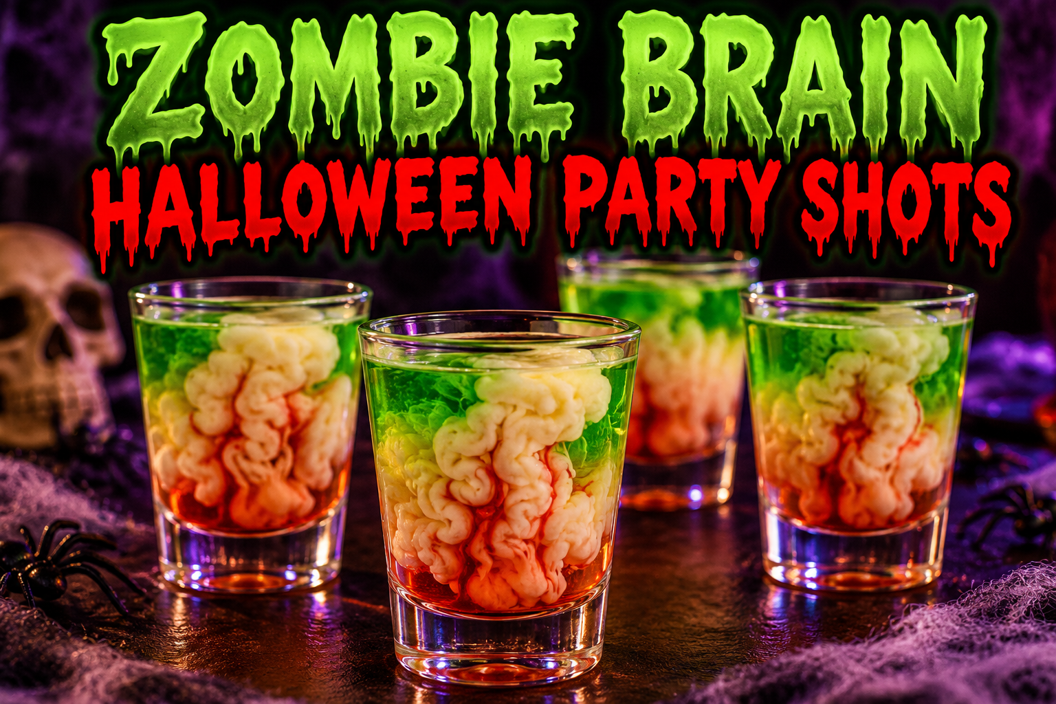 Zombie Brain Halloween Party Shots