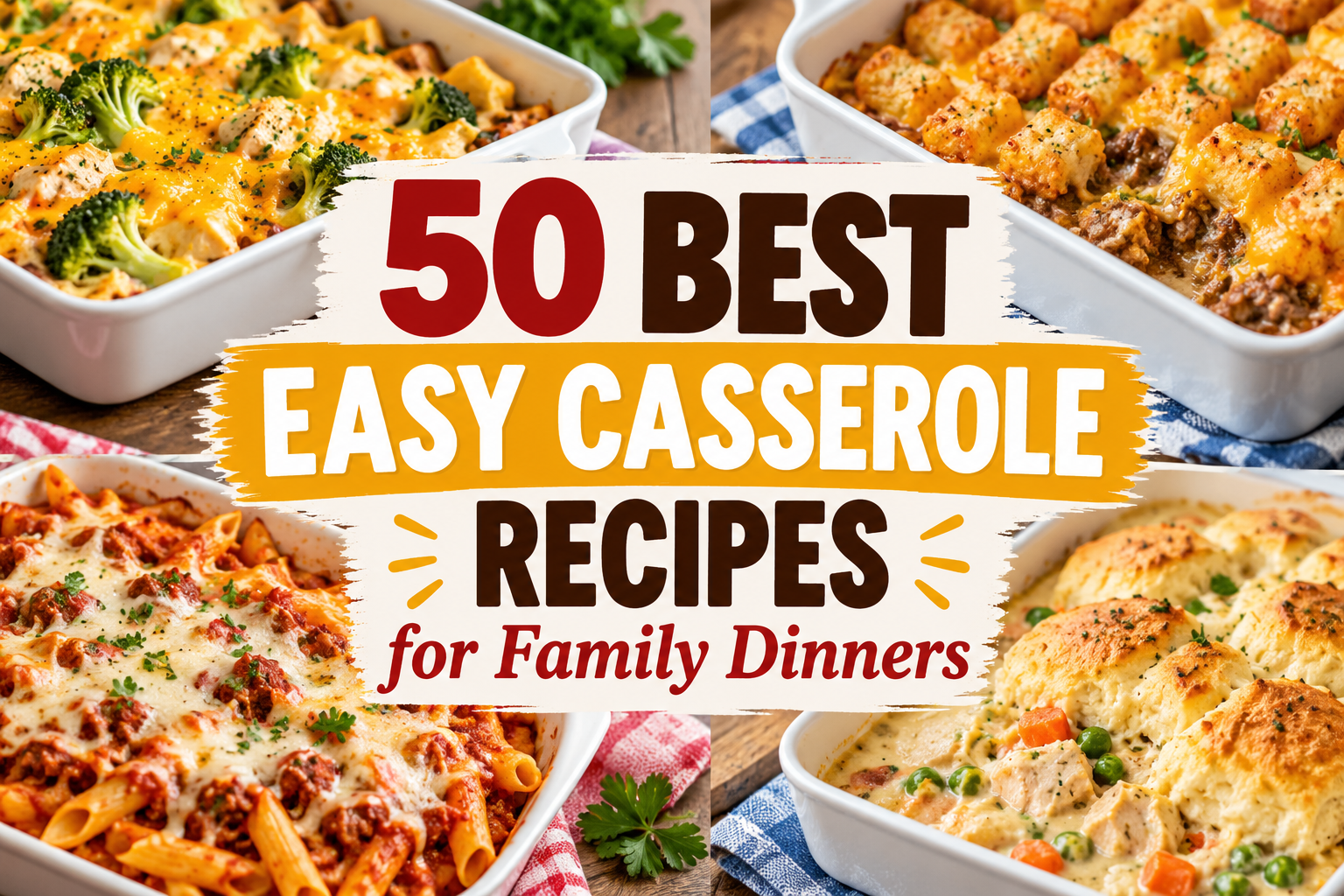 50 Best Easy Casserole Recipes for Family Dinners