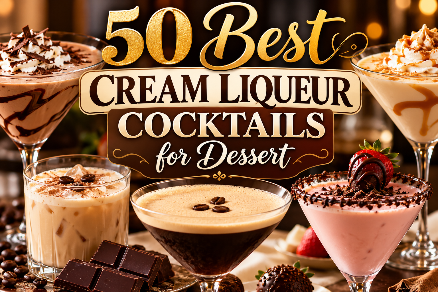 50 Best Cream Liqueur Cocktails for Dessert: Rich, Creamy, and Delicious Drinks to Satisfy Your Sweet Tooth