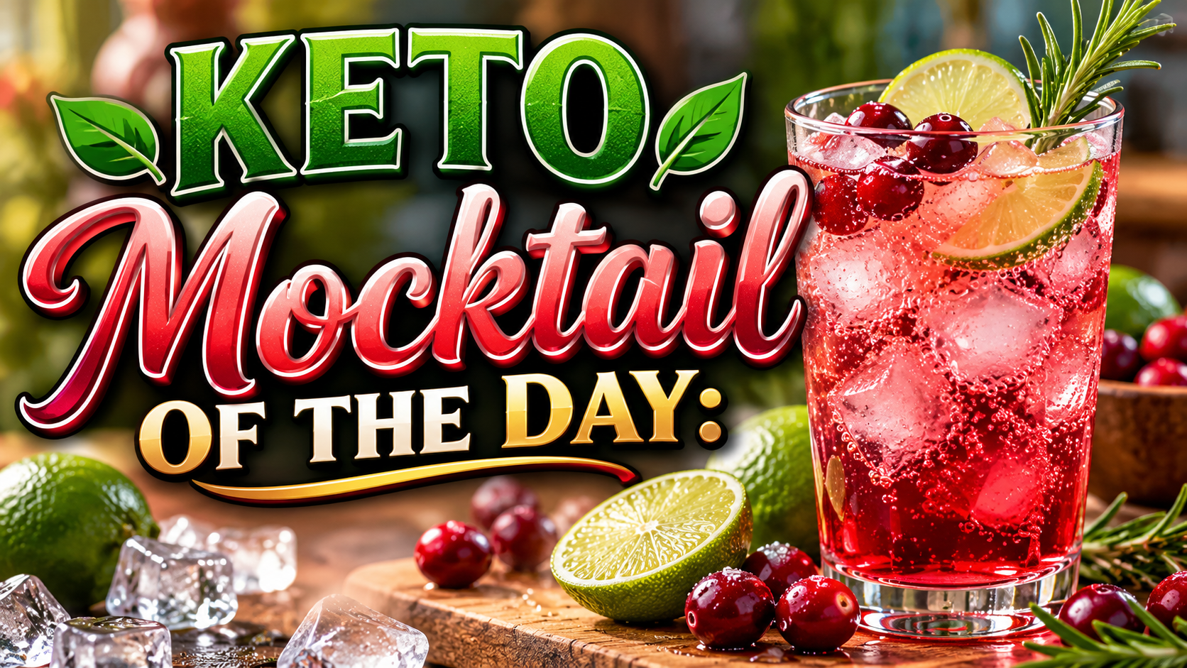 Sparkling Cranberry Lime Fizz – A Refreshing, Sugar-Free, Low-Carb Mocktail Perfect for Any Occasion