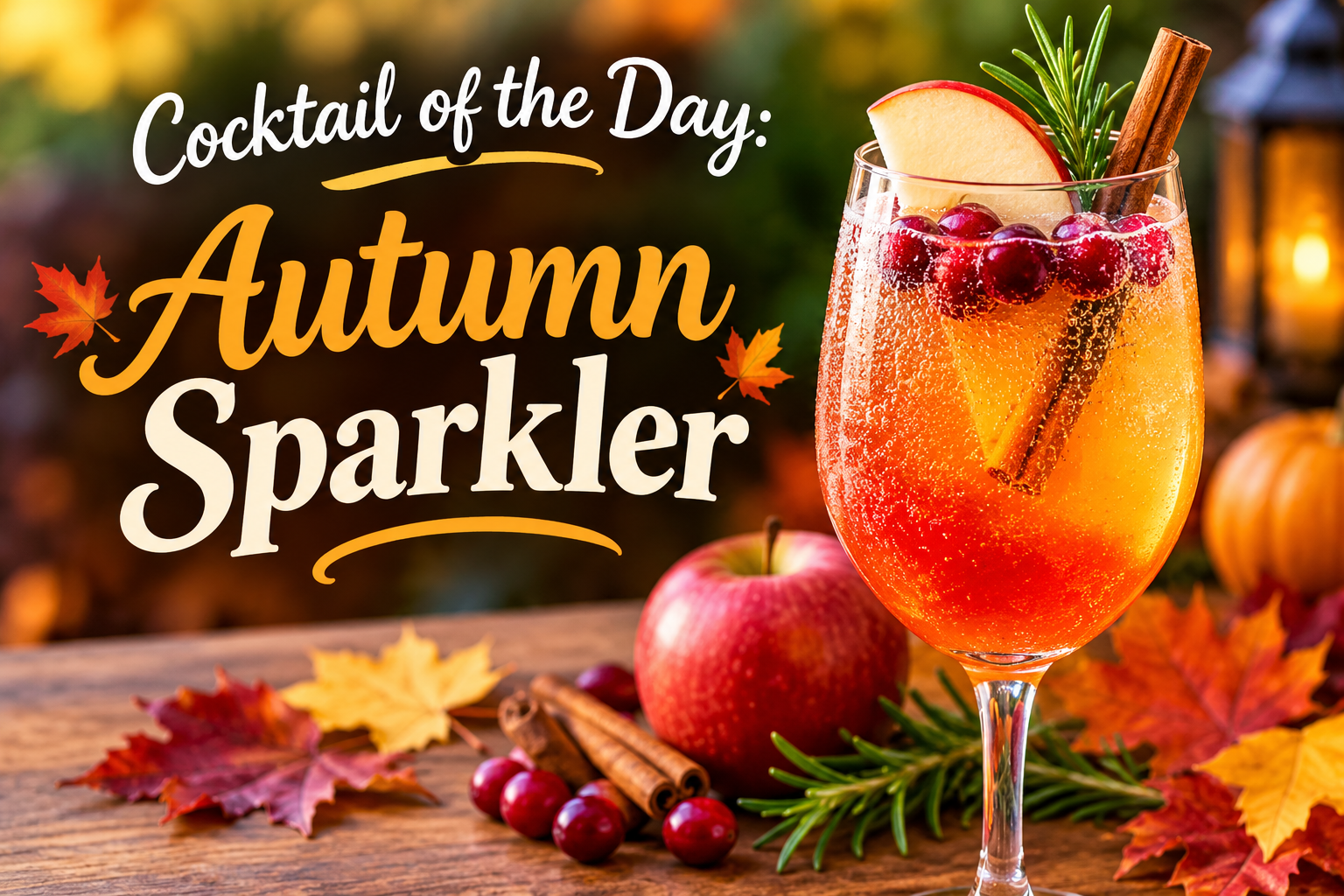 Autumn Sparkler – A Refreshing Fall Cocktail with Apple Cider and Bubbles