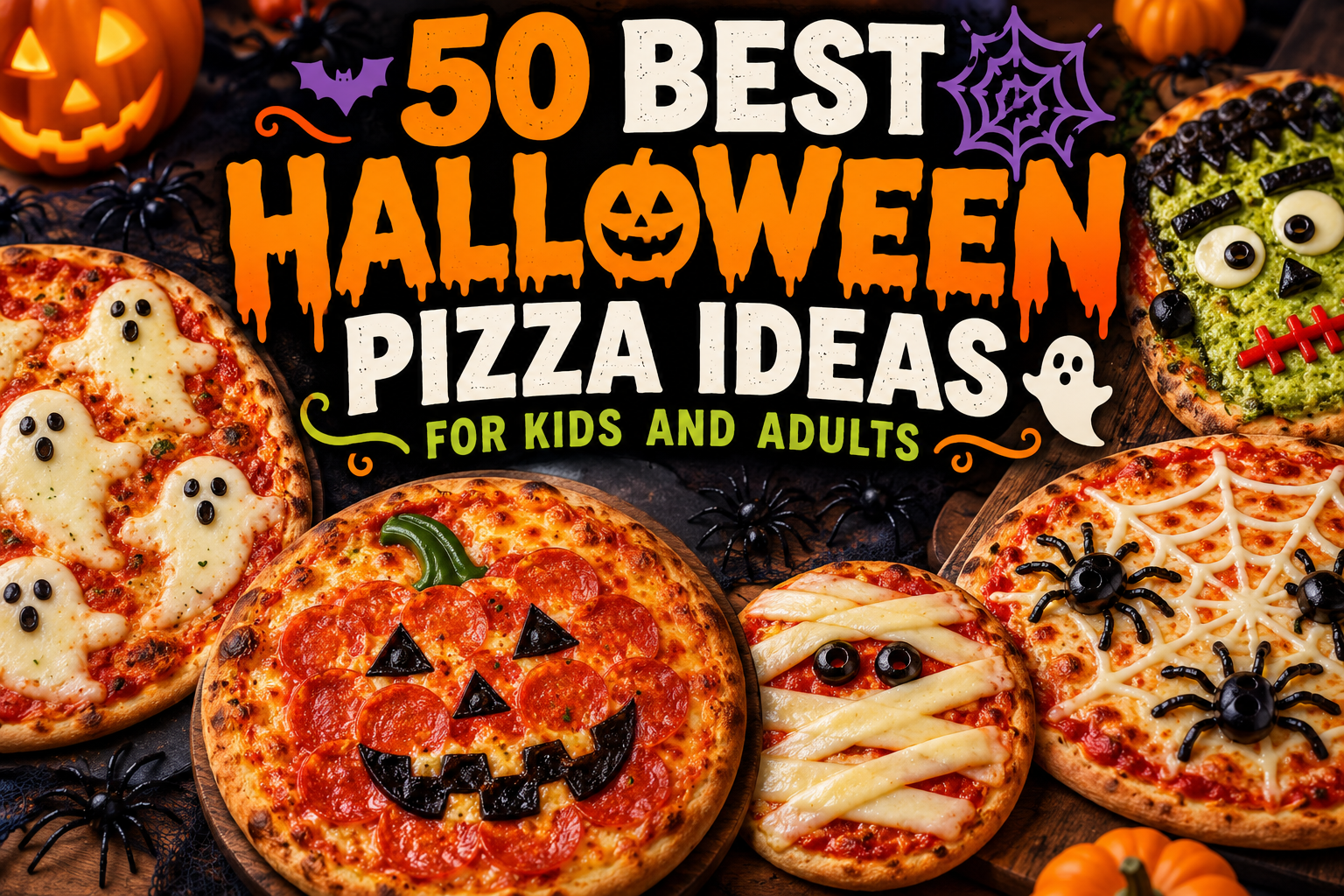 50 Best Halloween Pizza Ideas for Kids and Adults