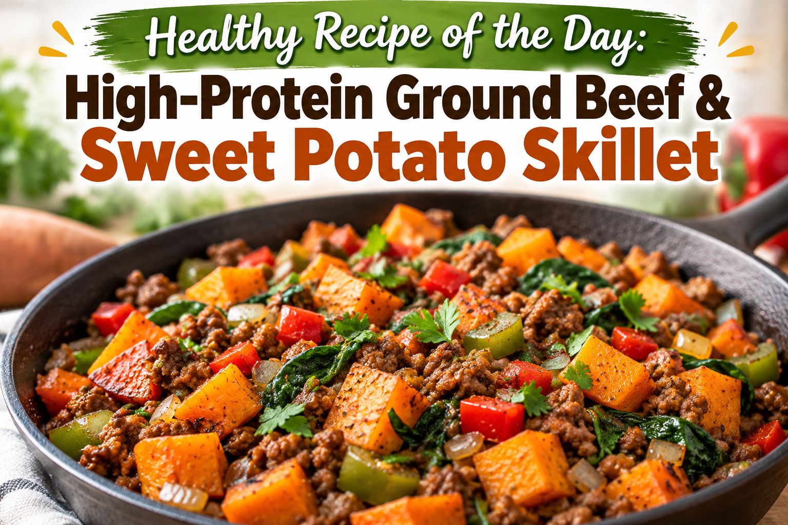High-Protein Ground Beef & Sweet Potato Skillet 3 High-Protein Ground Beef & Sweet Potato Skillet