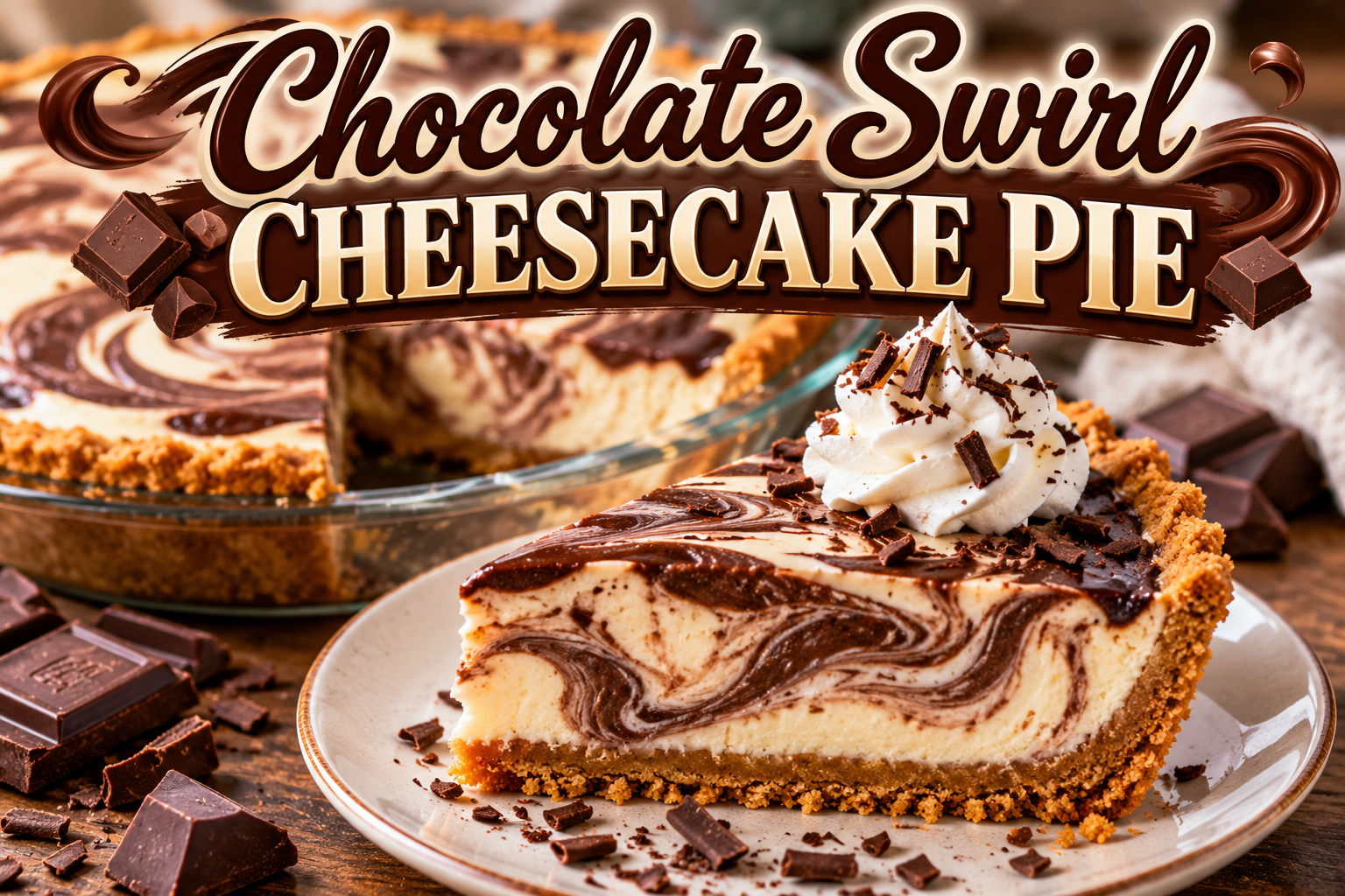 Chocolate Swirl Cheesecake Pie – A Rich, Creamy, and Irresistible Homemade Dessert 2 Chocolate Swirl Cheesecake Pie – A Rich, Creamy, and Irresistible Homemade Dessert