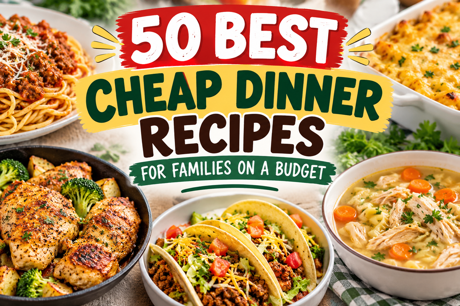 50 Best Cheap Dinner Recipes for Families on a Budget