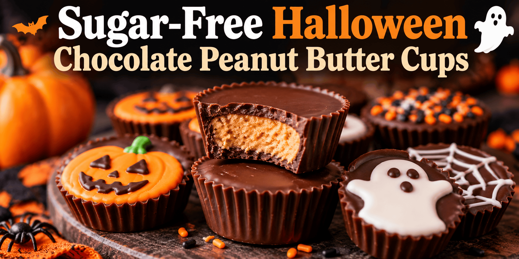 Sugar-Free Halloween Chocolate Peanut Butter Cups