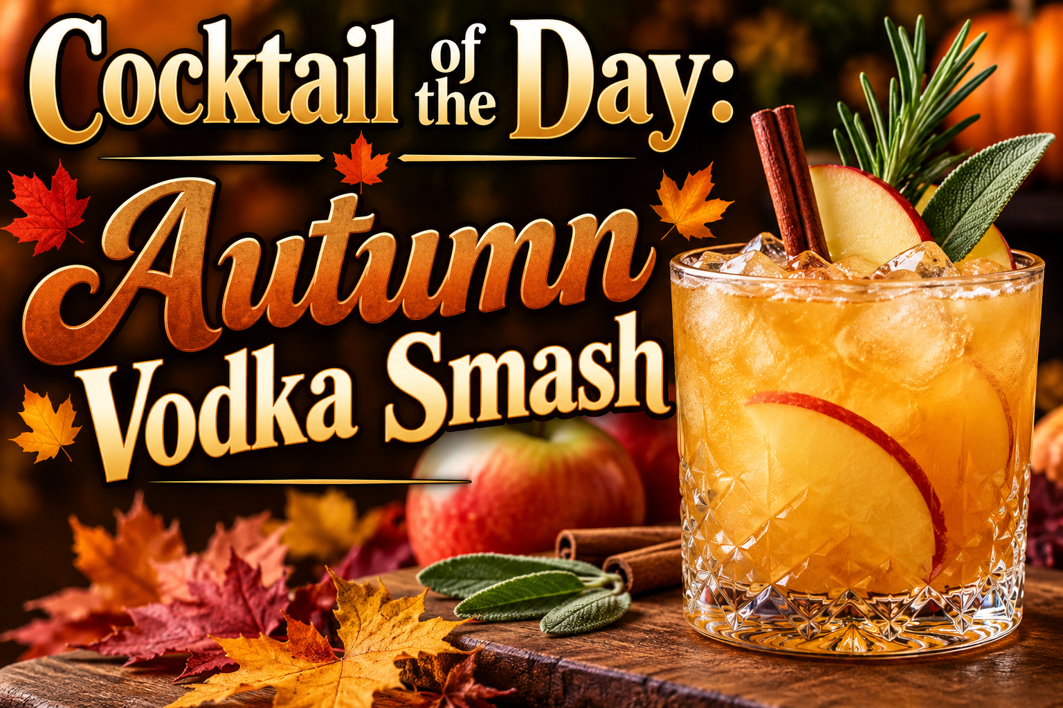 Autumn Vodka Smash – A Refreshing Fall Cocktail Bursting with Seasonal Flavor