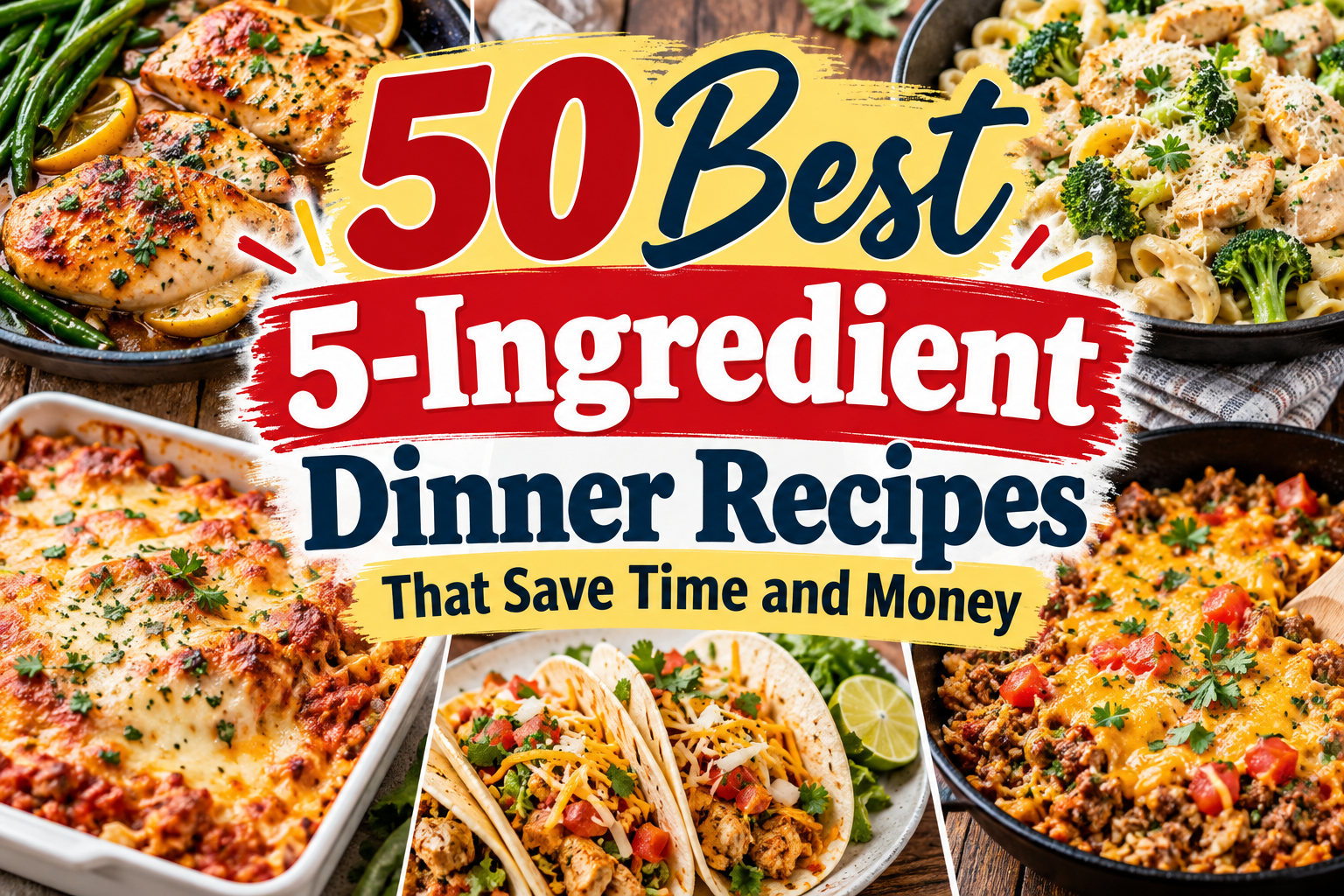 50 Best 5-Ingredient Dinner Recipes That Save Time and Money