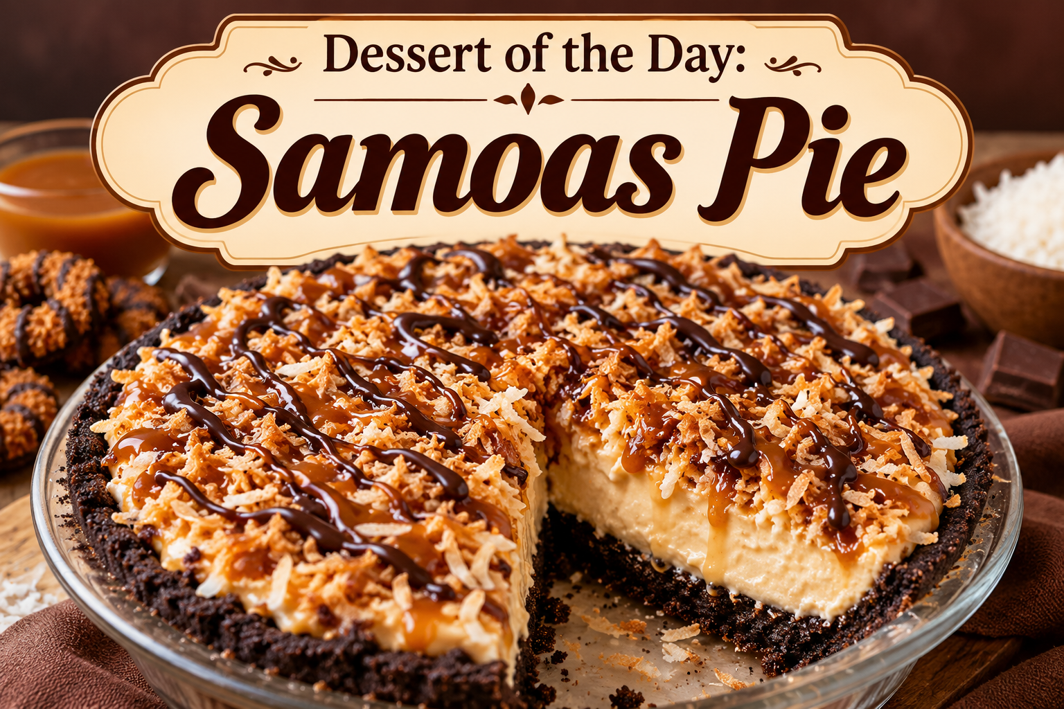 Samoas Pie – A Delicious Chocolate, Caramel, and Coconut Dessert