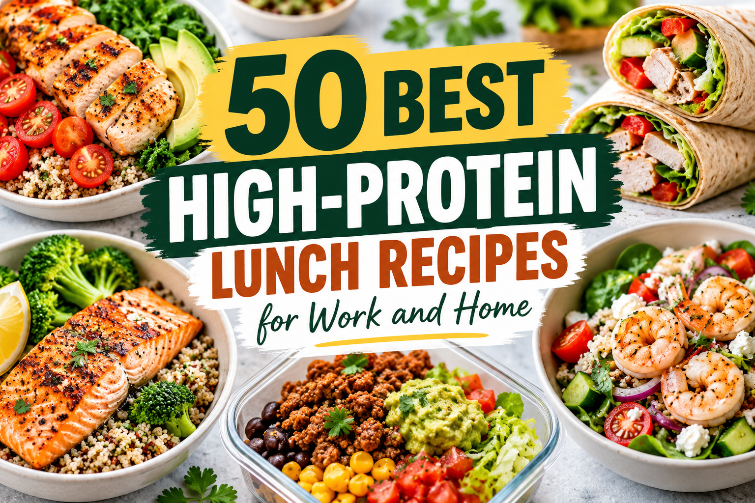 50 Best High-Protein Lunch Recipes for Work and Home