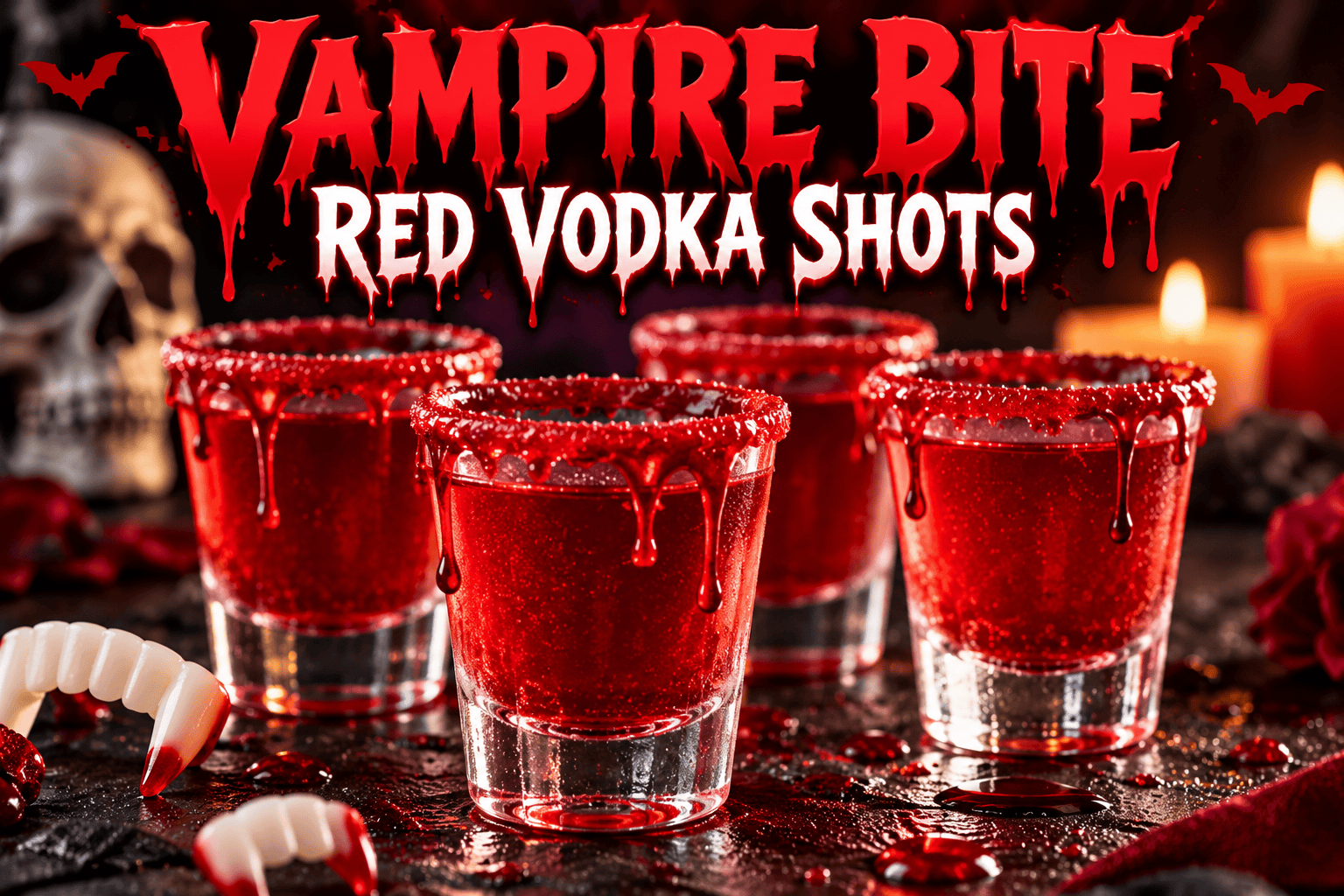 Vampire Bite Red Vodka Shots