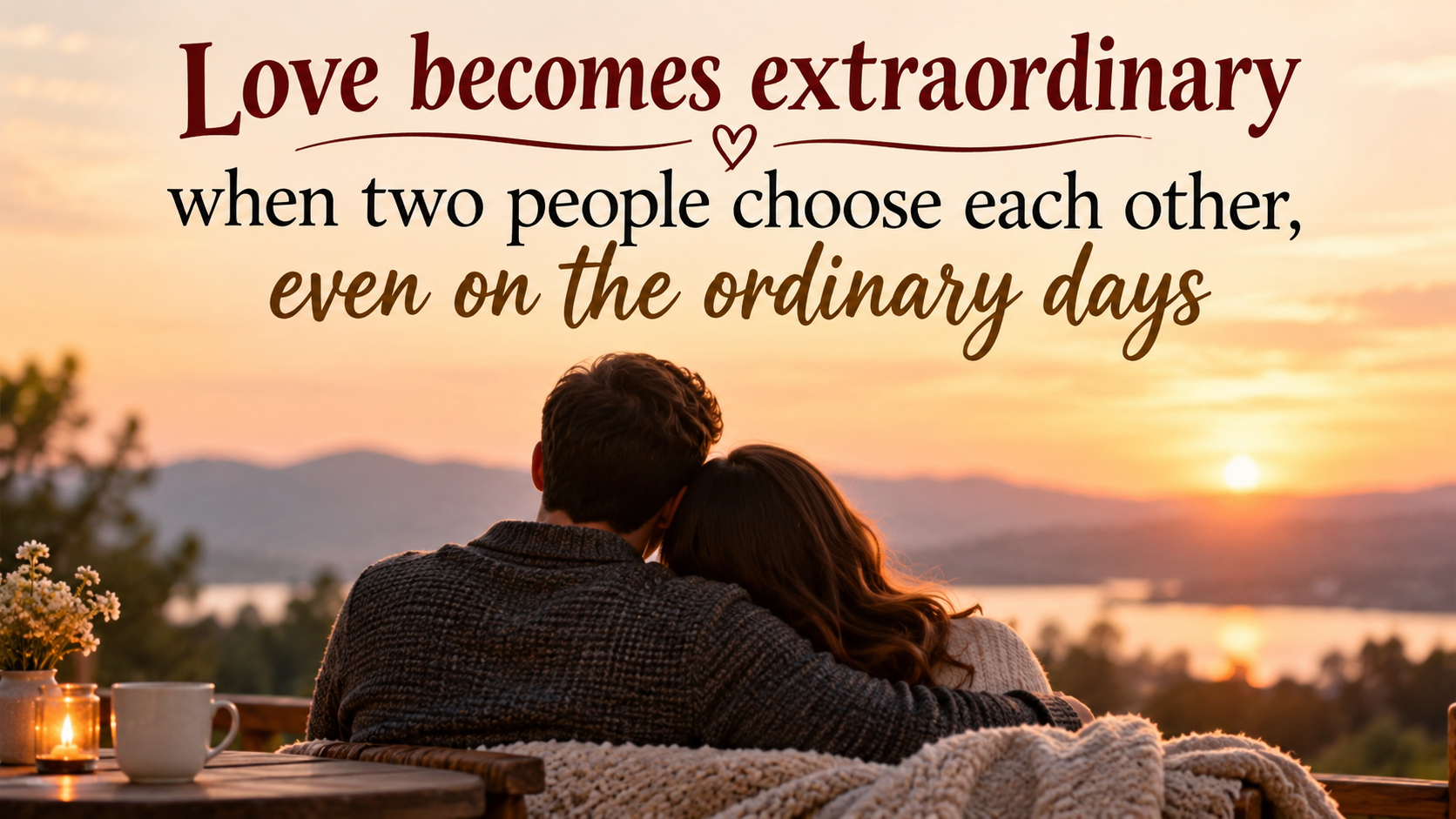 Love Becomes Extraordinary When Two People Choose Each Other, Even on the Ordinary Days