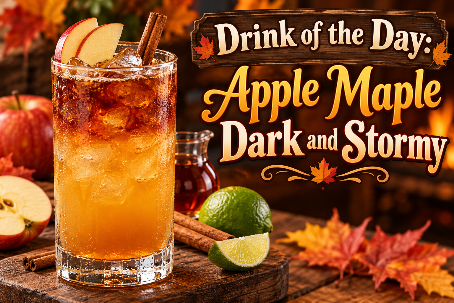Apple Maple Dark and Stormy – A Cozy Fall Twist on a Classic Cocktail
