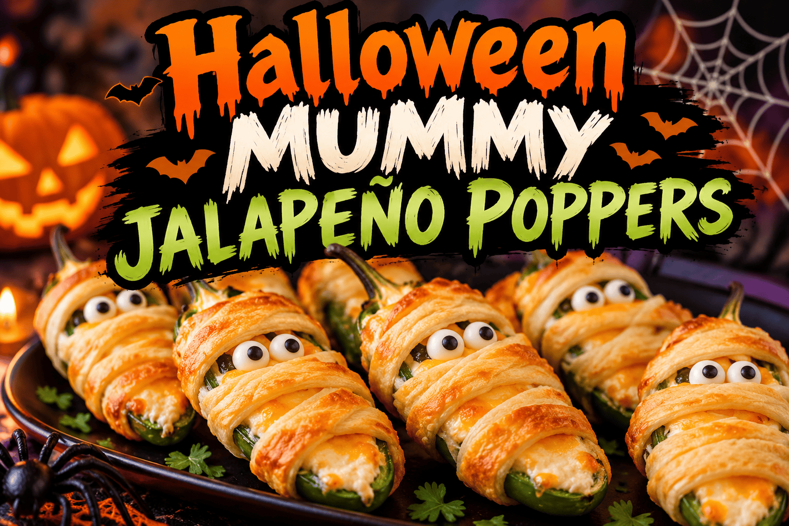 Halloween Mummy Jalapeño Poppers 3 Halloween Mummy Jalapeño Poppers