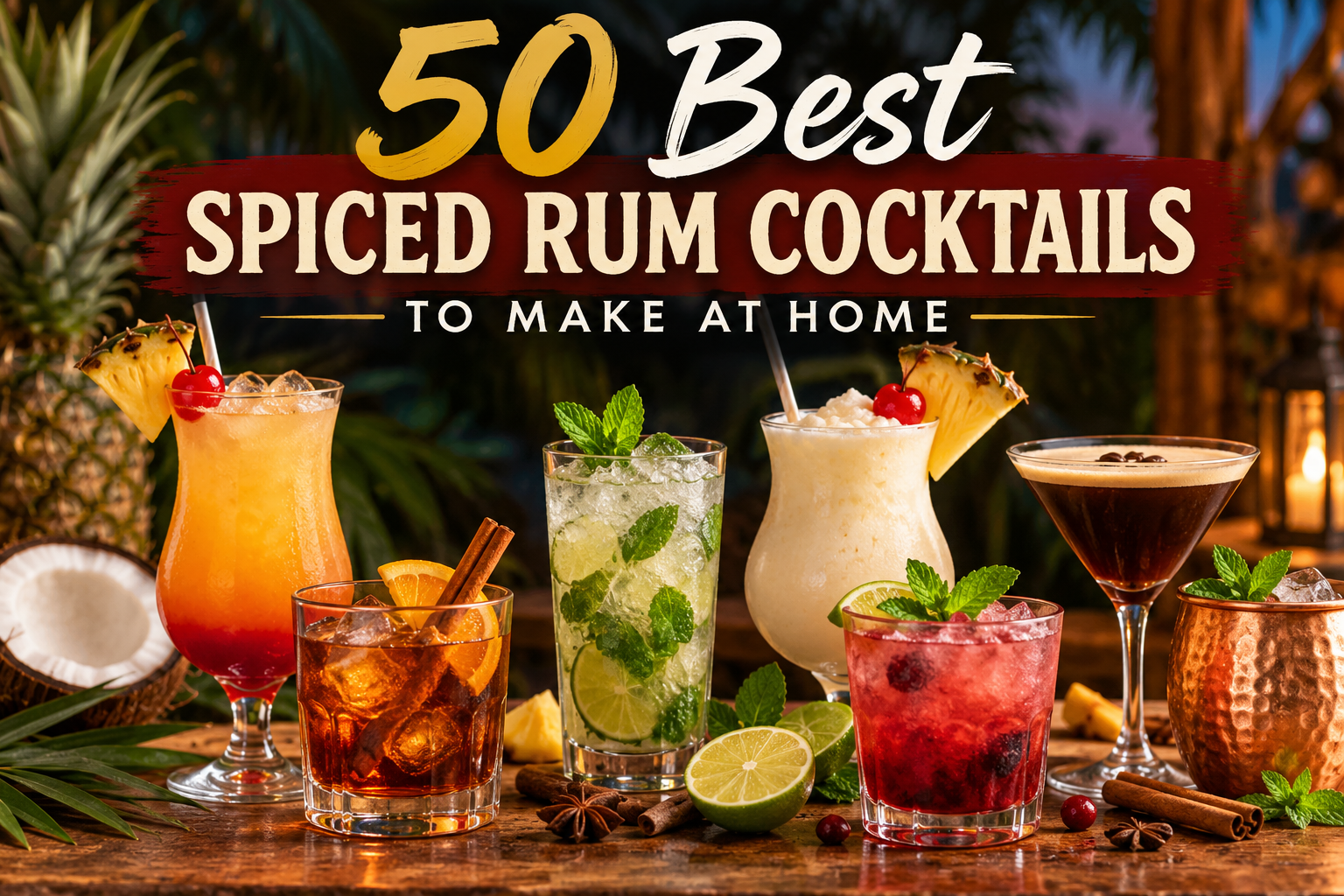 50 Best Spiced Rum Cocktails to Make at Home