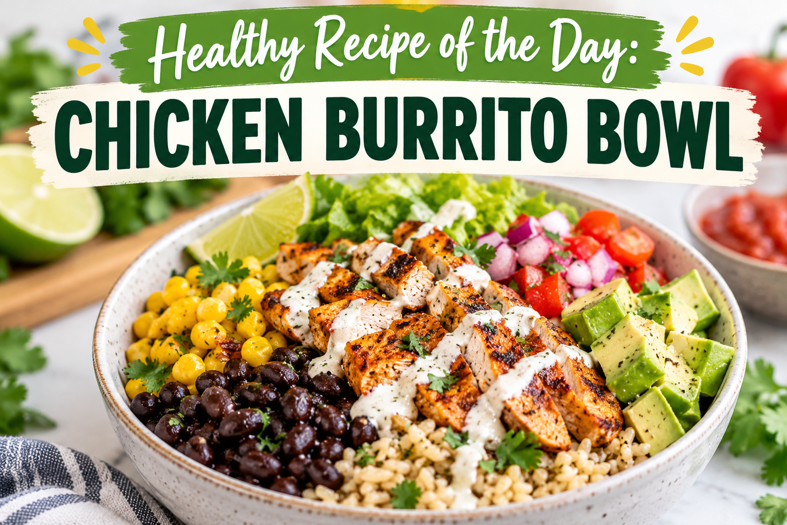 Chicken Burrito Bowl – A Fresh, Flavorful, and Protein-Packed Meal