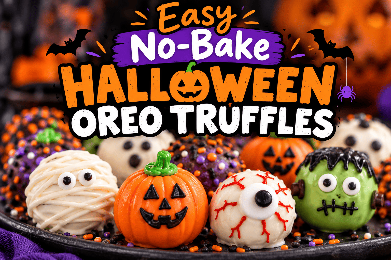 Easy No-Bake Halloween Oreo Truffles