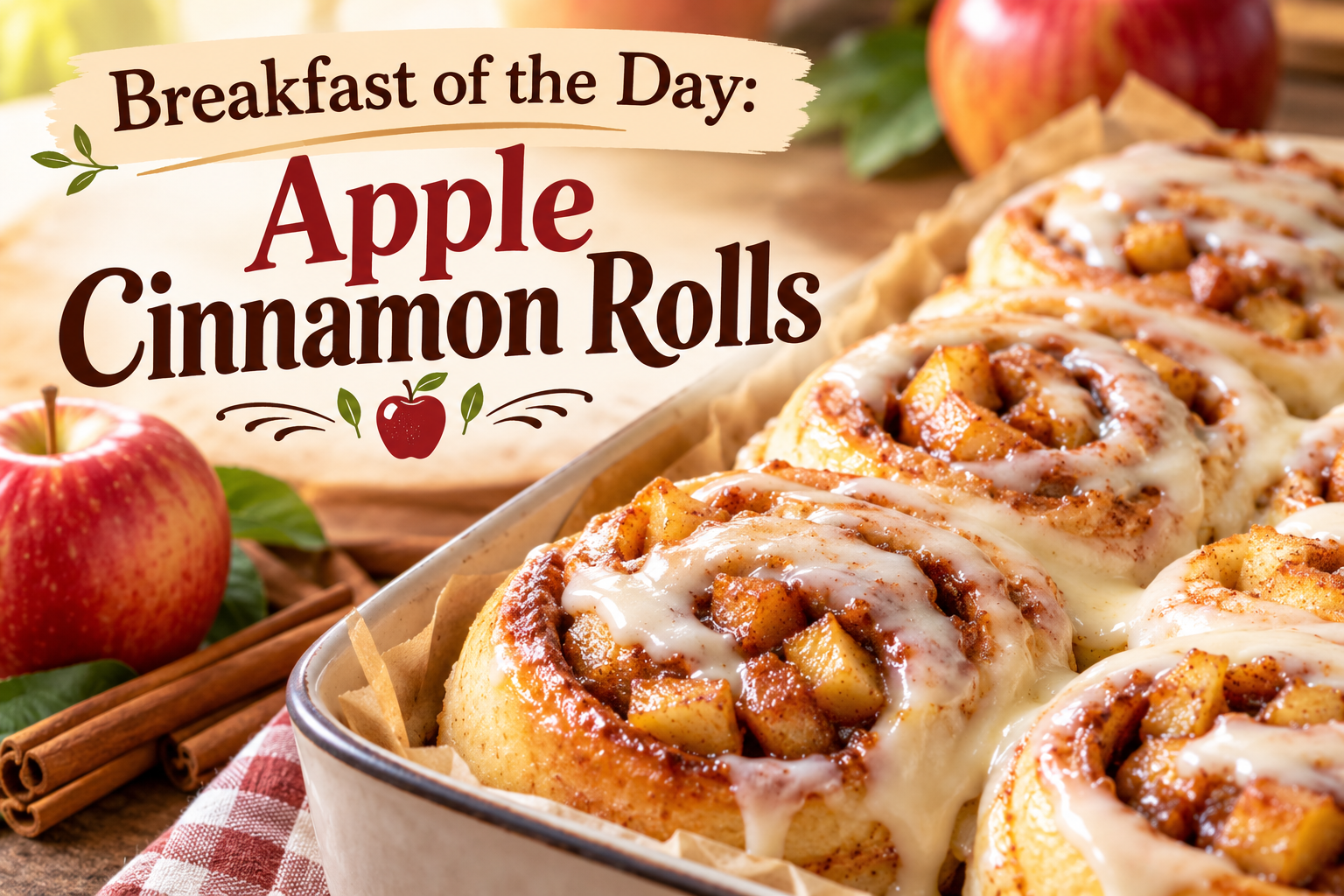 Homemade Apple Cinnamon Rolls – A Warm, Sweet, and Delicious Morning Treat