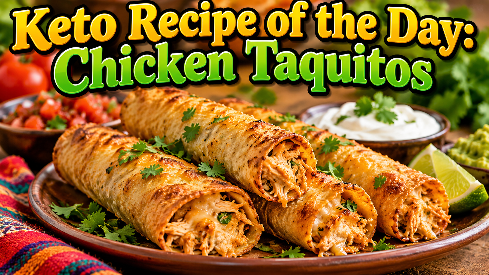 Crispy Chicken Taquitos – A Delicious Keto Low-Carb Mexican-Inspired Favorite