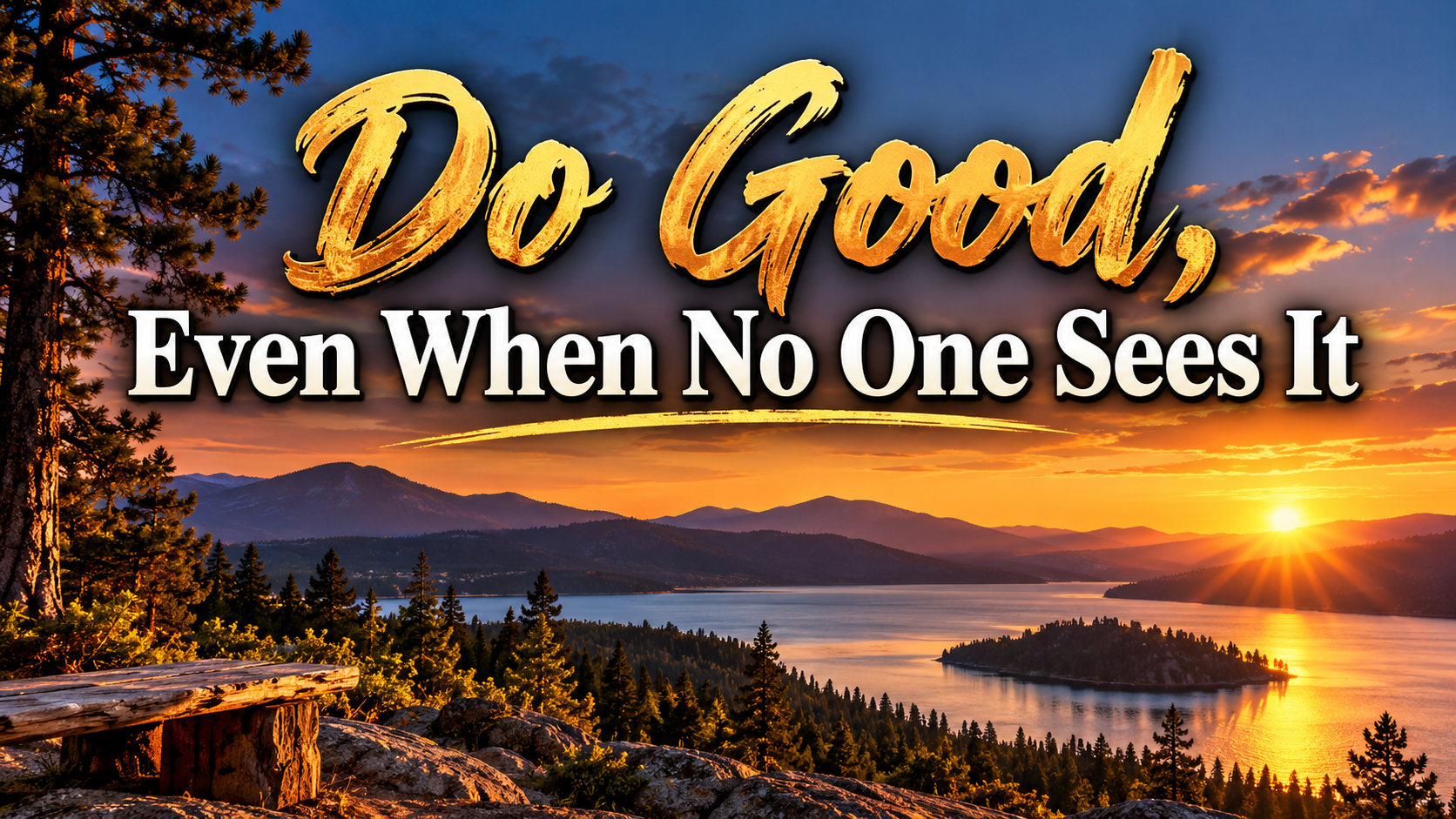 Motivation of the Day: Do Good, Even When No One Sees It