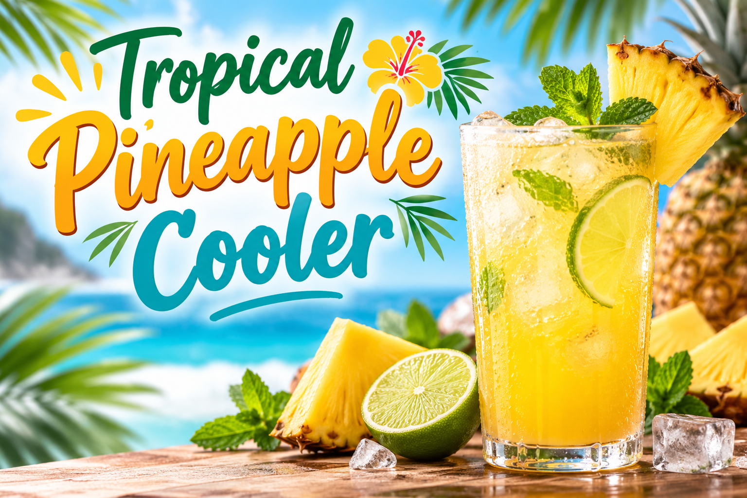Tropical Pineapple Cooler: A Refreshing Taste of Paradise in Every Sip