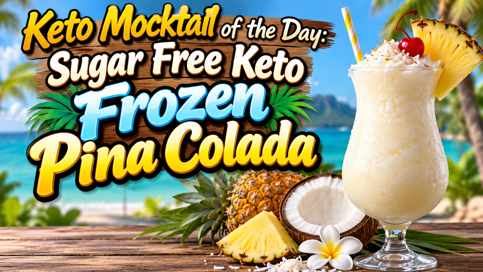 Sugar-Free Keto Frozen Piña Colada – A Creamy Tropical Drink Without the Sugar