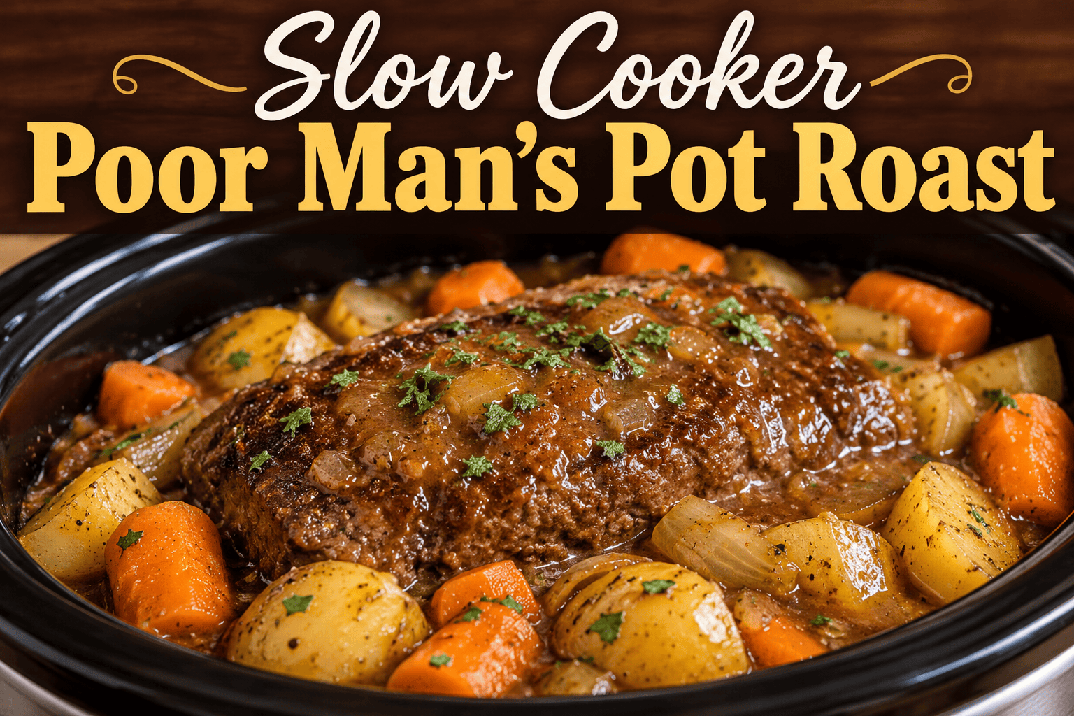 Slow Cooker Poor Man’s Pot Roast 2 Slow Cooker Poor Man’s Pot Roast